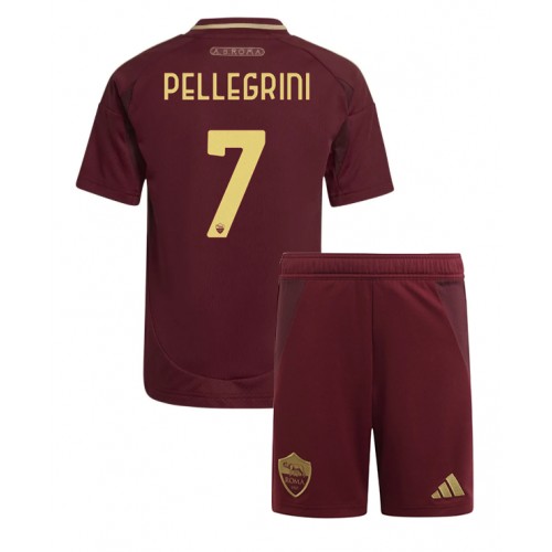 Dětský fotbalový dres AS Roma Lorenzo Pellegrini #7 2024-25 Domácí Krátký Rukáv (+ trenýrky)